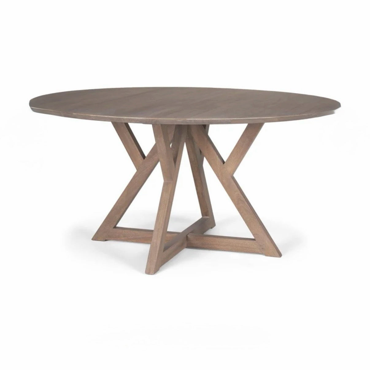 Mercana Jennings Lt. Brown Dining Table, 60"Dia x 29.5"H