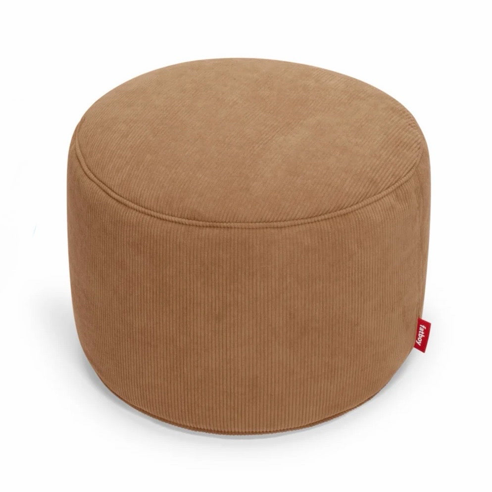 Point Sherpa Pouf Ottoman, Cider Sherpa, 20"Dia x 14"H