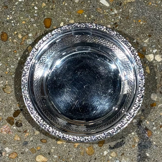 Reed & Barton Silverplate Candy Dish 7" D x .5" H