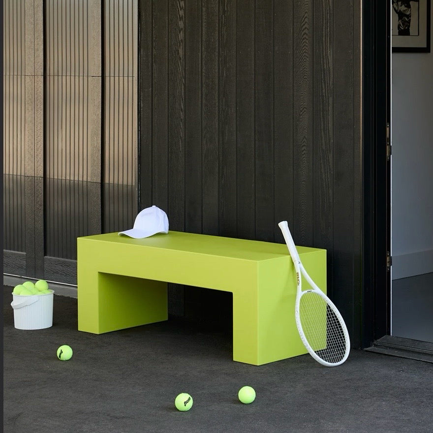 NEW The Vignelli Bench, Citron, 48"L x 18"D x 18"H