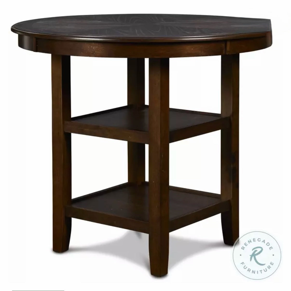NEW Gia 5-Piece Counter Height Dining Table & Chairs, Cherry, 42" Dia x 63.25"H
