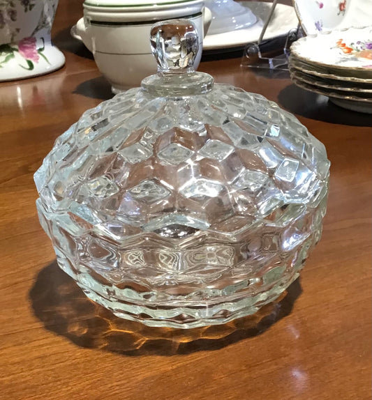 Fosteria American Lidded Candy Dish 5.25" dia x 5" H