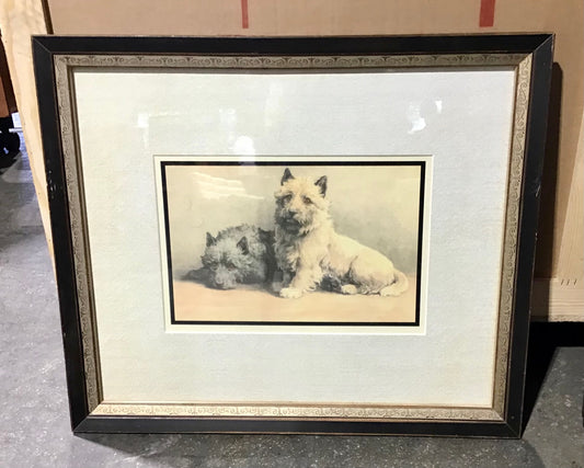 Dog Print, 2 terriers, 27"x23"