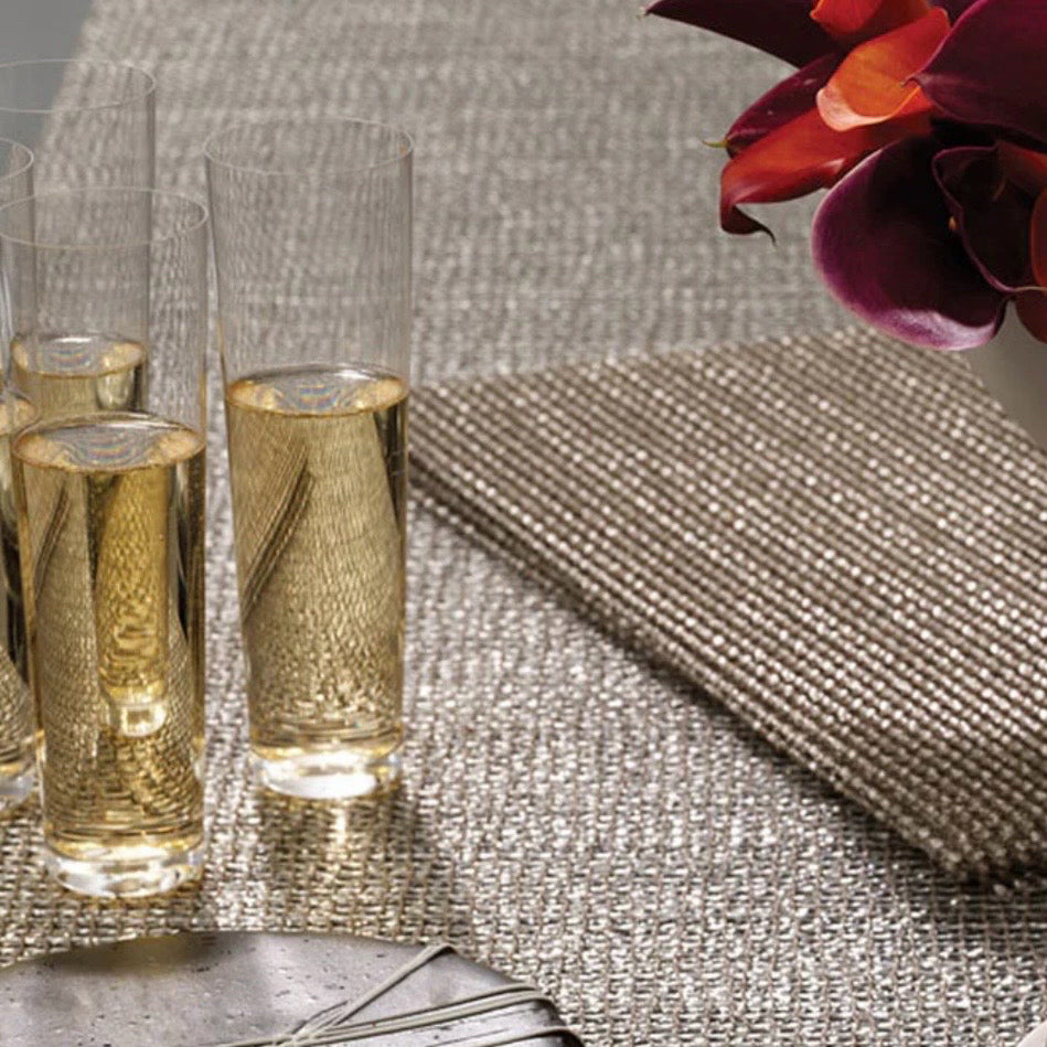 NEW Chilewich Lattice Rectangle Placemat (Set of 4), Gold, 12"D x 16"W