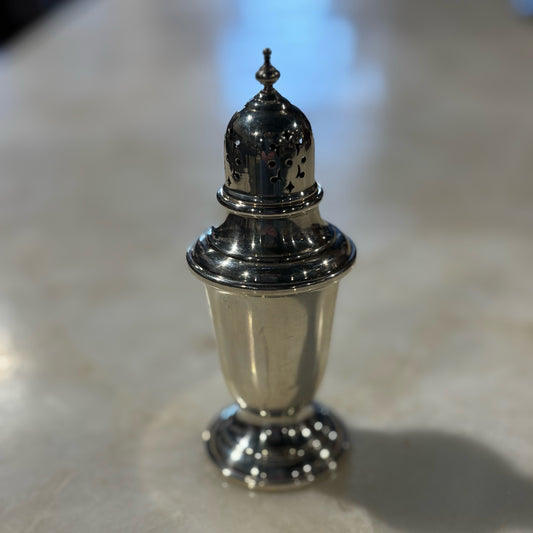 Sterling Silver, Gorham Puritan Design Salt or Pepper Shaker, 4.5" H x 2" W