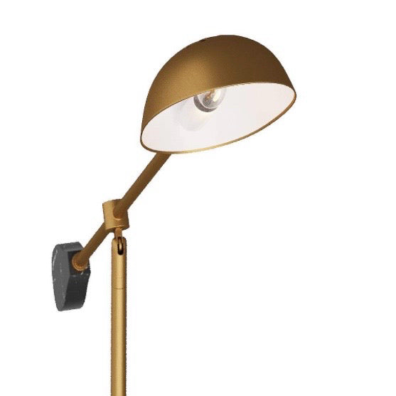 Alaric Floor Lamp, Brushed Gold, 32.5"W x 69.5"D x 10"H