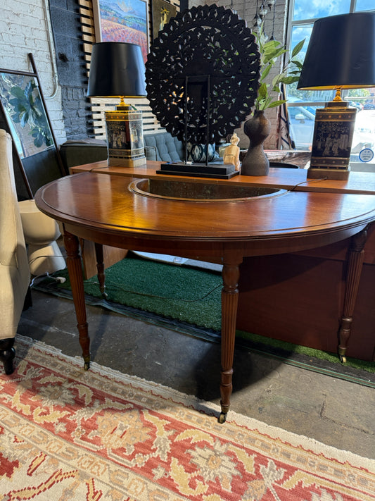 ATQ c. 1920s Hunt Table w/copper insert, 58"W x 40"D x 28.5"H