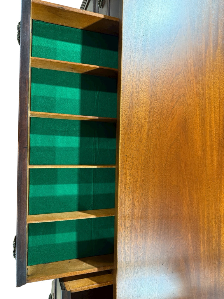 1940s sideboard, felt lined drawer, storage, 57"W x 20"D x 28"H