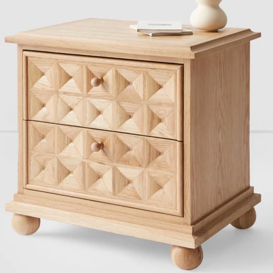 The Citizenry Jaya Nightstand, Natural Oak, 24"W x 18"D x 24.5"H
