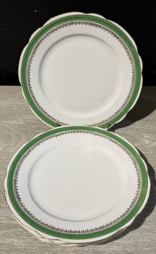 SET of 8  mixed plates, Noritake 'Stanford' + Imperial Crown