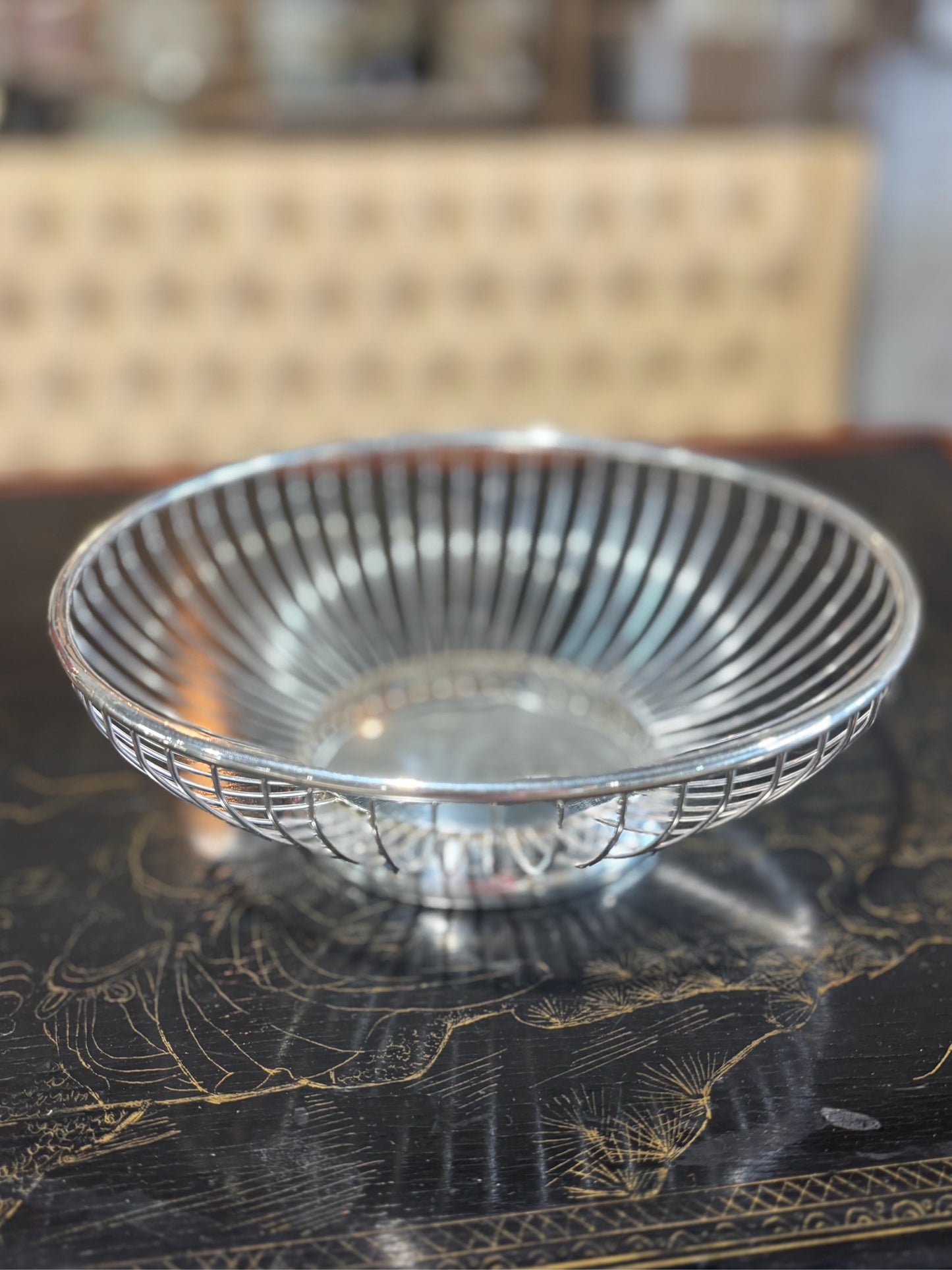 Silverplate Bread Basket 8" D x 2.5" H