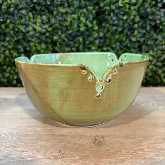 Handmade, Signed, Stoneware Bowl, 7"Dia x 3.5"H