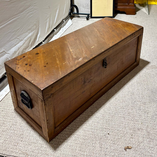 Antique Wood Tool Chest/ Carpenters' Trunk, 38"W x 13.75"D x 13.75"H