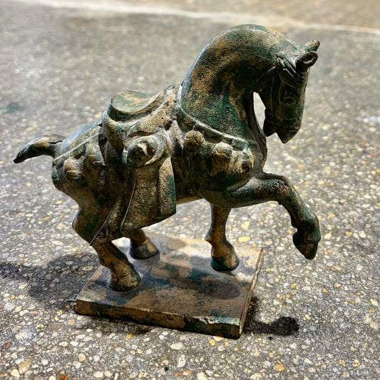 Vintage Tang Dynasty Horse, 6.25"L x 3"W x 5.25"H