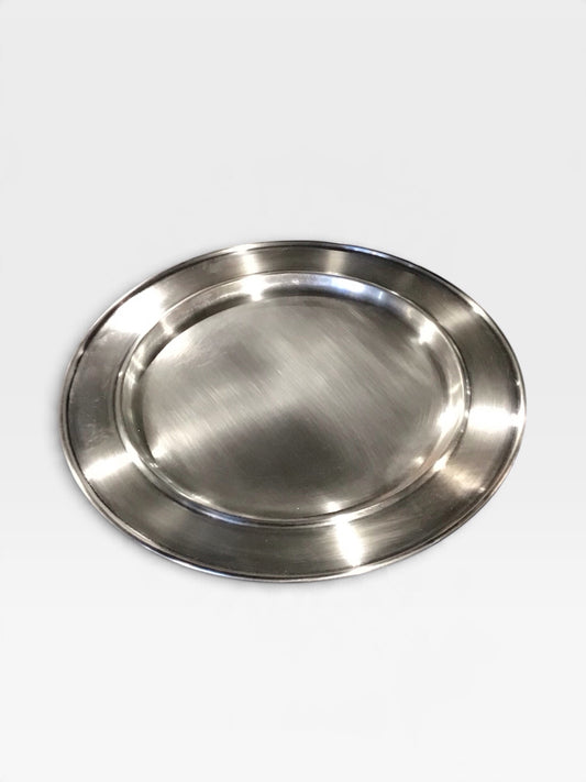 William Sonoma 13" Daim Pewter Plates Set of 4