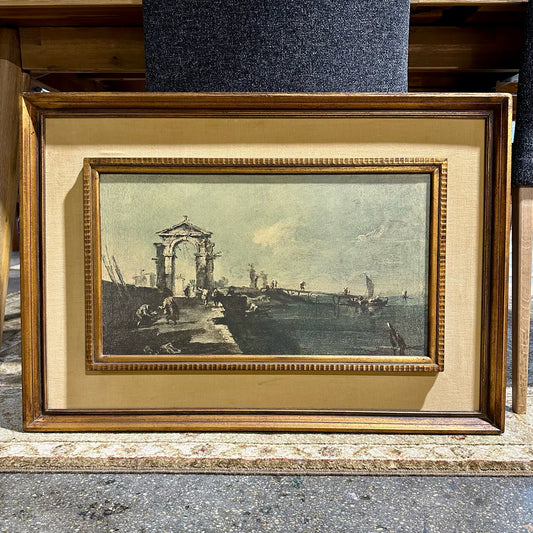 MCM Framed "Arco Marina" Print, Guardi, 30.5" L x 21.25" W x 2" D