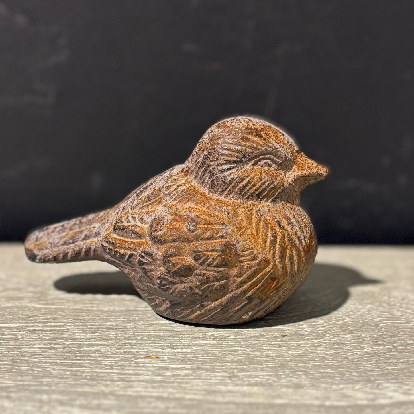 Brown Bird Figurine 5" W x 3" D x 3" H
