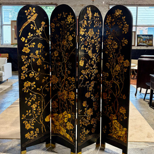 2 Sided Asian Lacquer Screen, 64"W x 72"H x .75"D