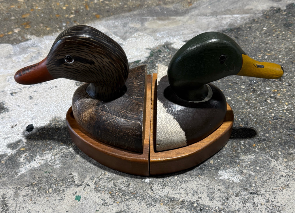 Wildflower Decoy bookends, mallards, 6"W x 6.5"D x 7"H
