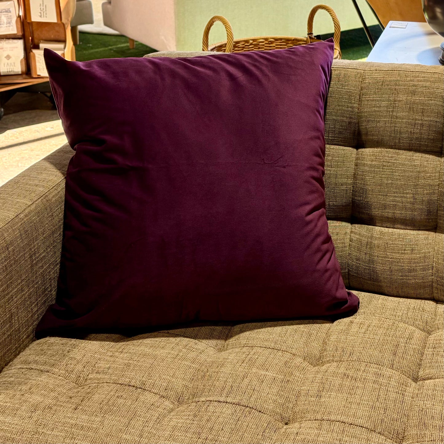 NEW Aubergine pillow, 20"