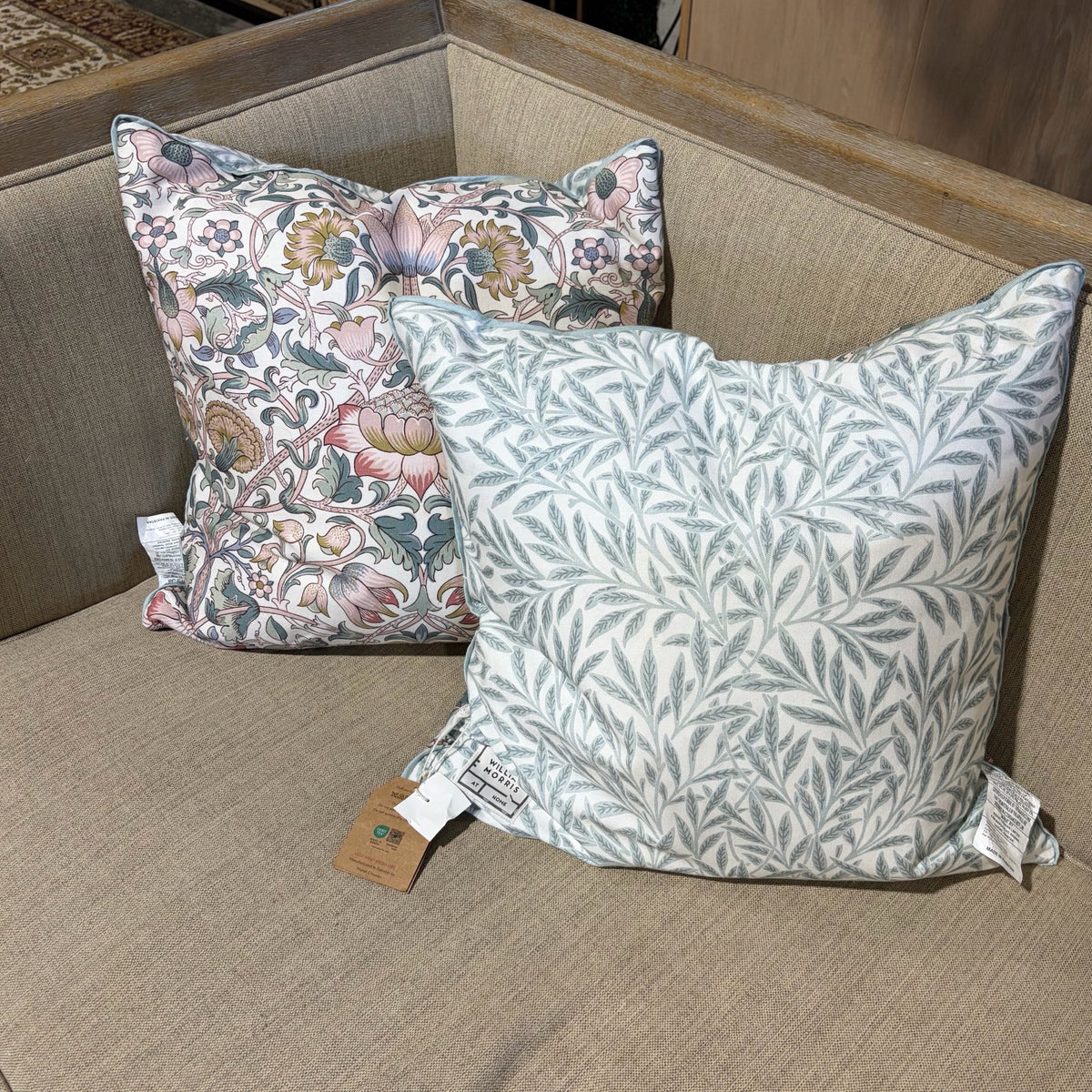 NWT Wm Morris At Home 'Lodden Rose' Feather Filled Pillow, 20"Sq