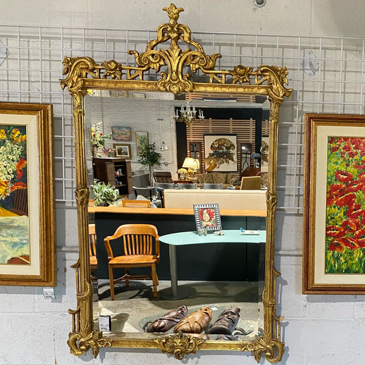 Antique Gilt Mirror, 31.5"W x49.5"H x 1.75"D