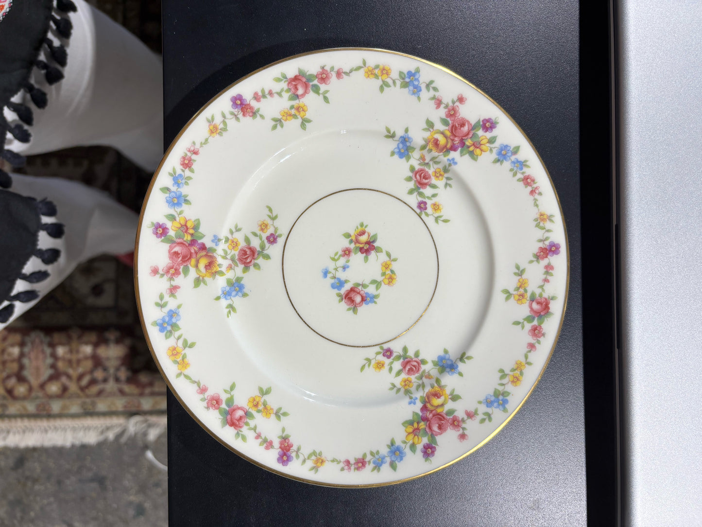 7 Salad plates- Laberton Ivory China -Peggy Shippen - 7.75"