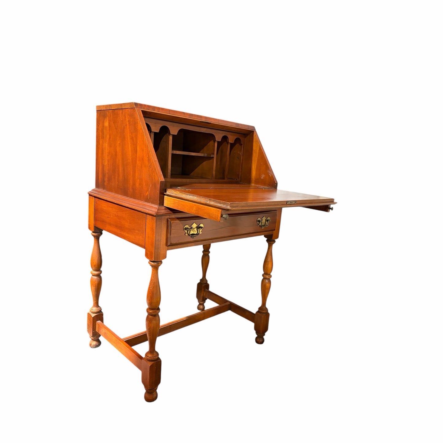 VTG Slant Front Writing Desk, Cherry, 27"W x 19"D (29") x 40"H