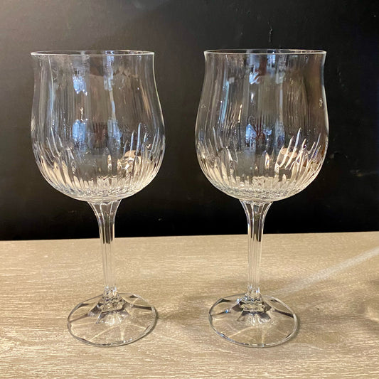 Bohemia Crystal Wine Glases set of 7, 7.5"H x 3"Dia