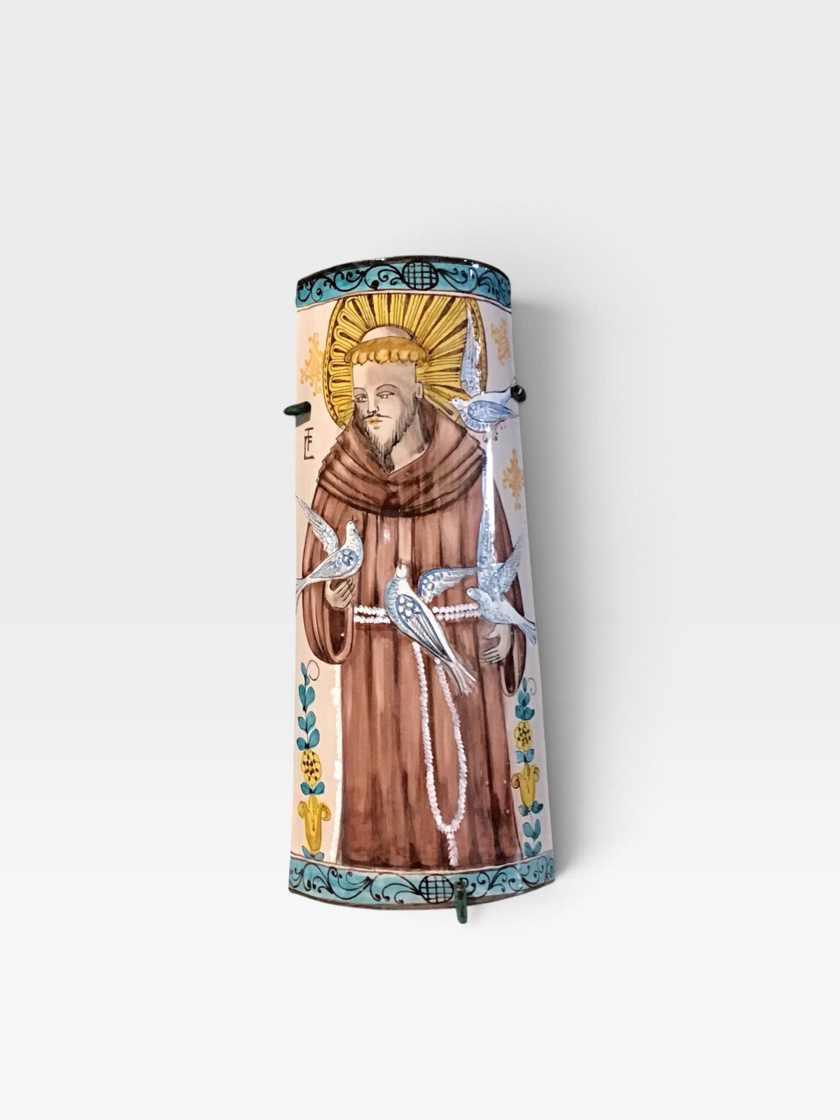 Hand Painted for Vietri Decorative Roof Tile 8"W x 18.75" H x 3" D