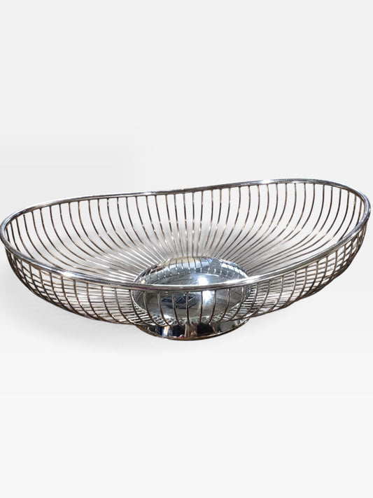 VTG Silver Plated Bread Basket, 12"L x 8"W x 4"H