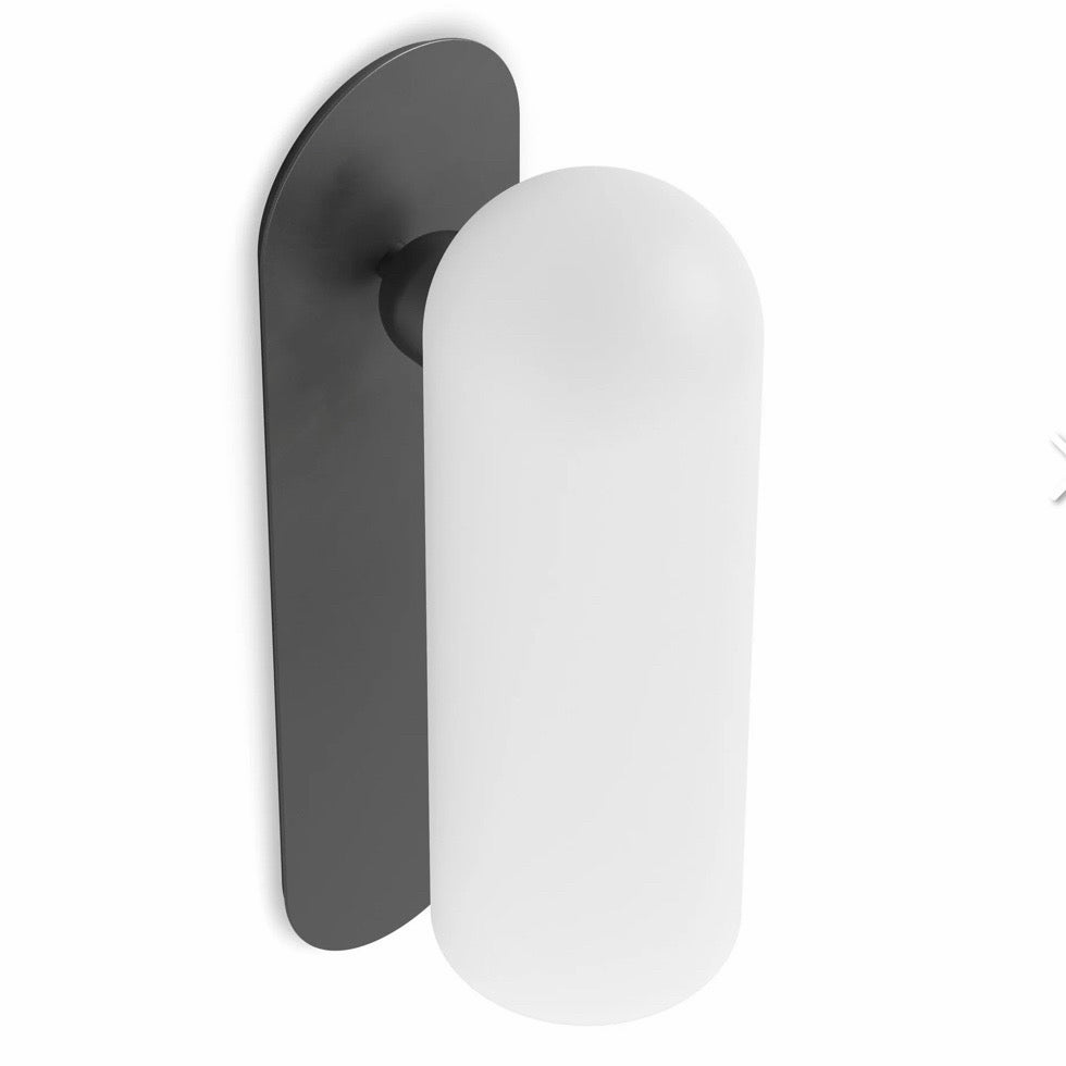 Schwung Odyssey Wall Sconce, Black Gunmetal, 4.25"W x 5.5"D x 15"H