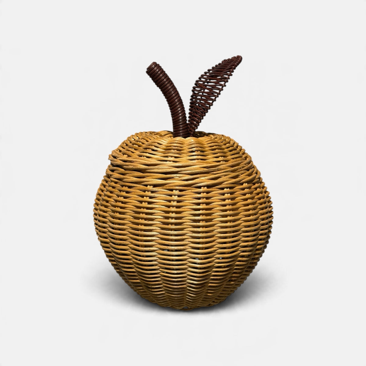 Apple Braided Storage Basket, 7.9"Dia x 11"H