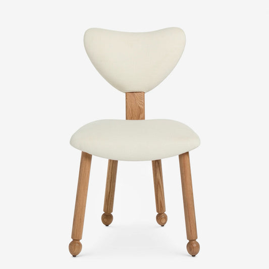 PAIR of Fontaine Dining Chairs by Aimee Song, Ivory Linen, 19" W x 22" D x 33" H