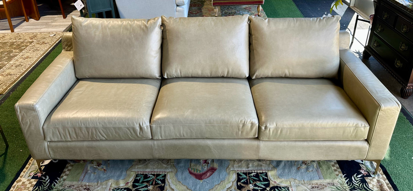 Sloan 3-Seat Leather Sofa, 95" W x 36" D x 35" H