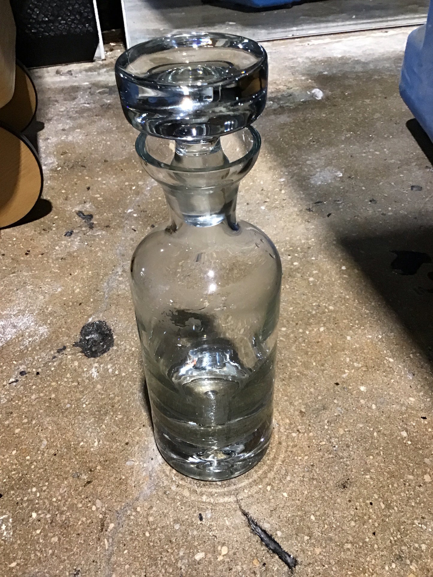 Vintage Krosno Jensen Poland Crystal Decanter 4" base x 12" H