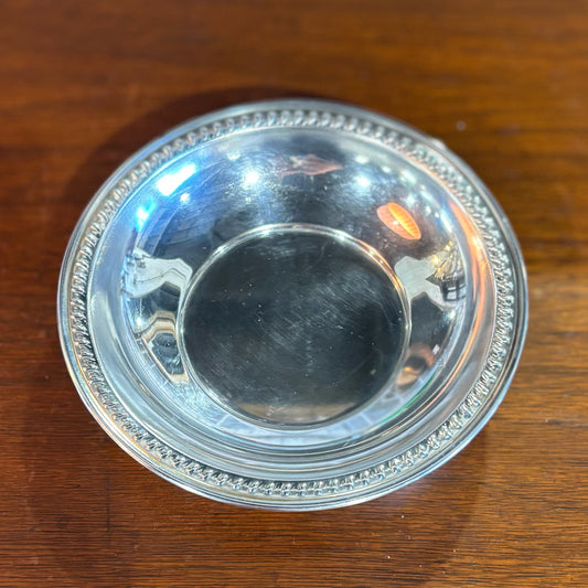 Silverplate Trinket Dish, 5.75"Dia x 1"H