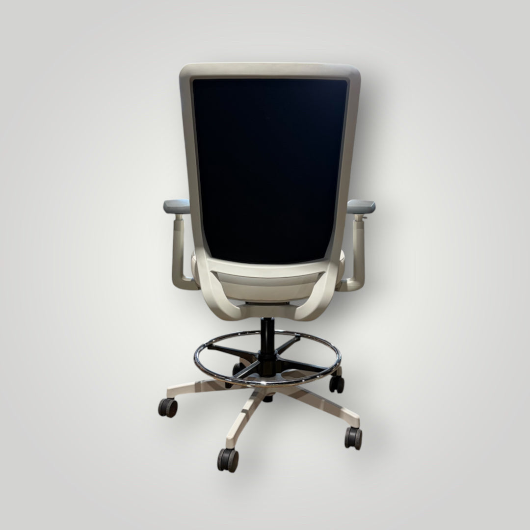 White Genus Adjustable Office Chair by OFS, 27"W x 20"D x Adj.Height