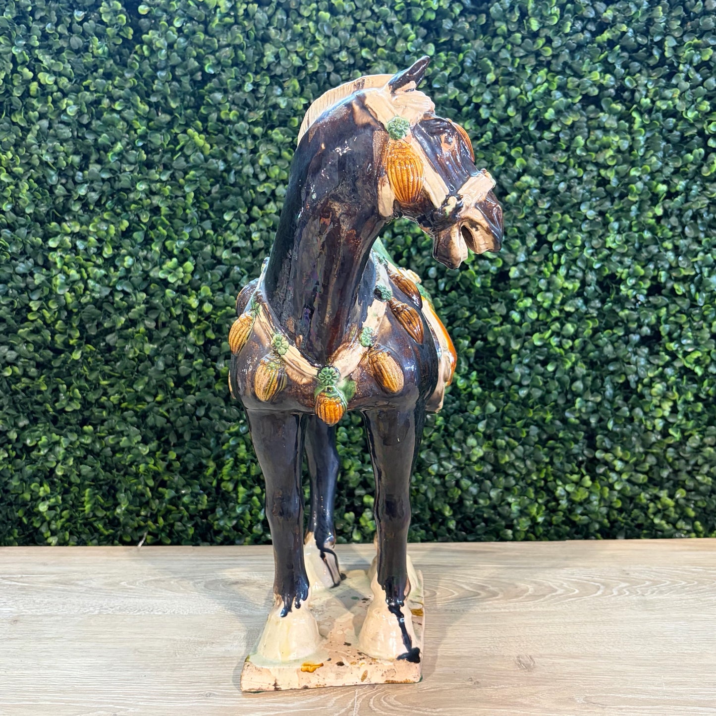 Ceramic 'Tang Horse' Figurine, 15"H x 15"W x7"D