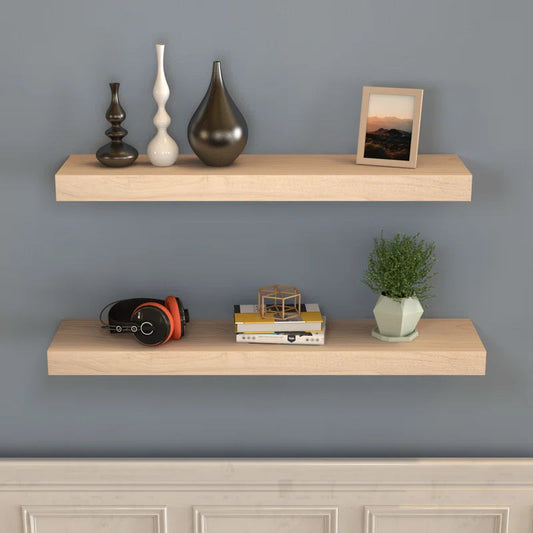 NEW IN BOX Chalissa Solid Wood Floating Shelves, Pair, 36" W x 6" D x 1.57" H