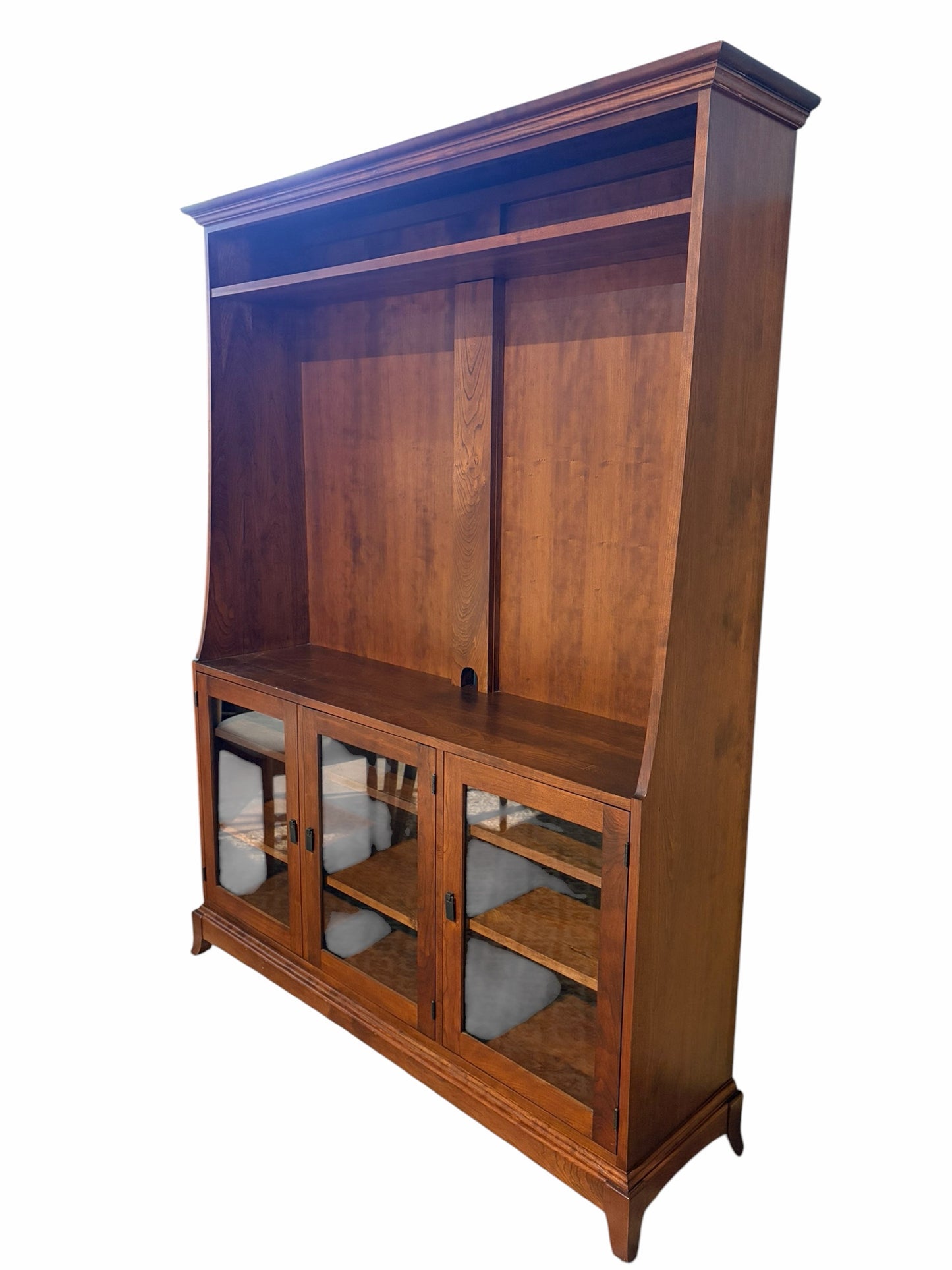 Gat Creek Mission Style Media Console/Hutch,57"W x 75"H x 15"D