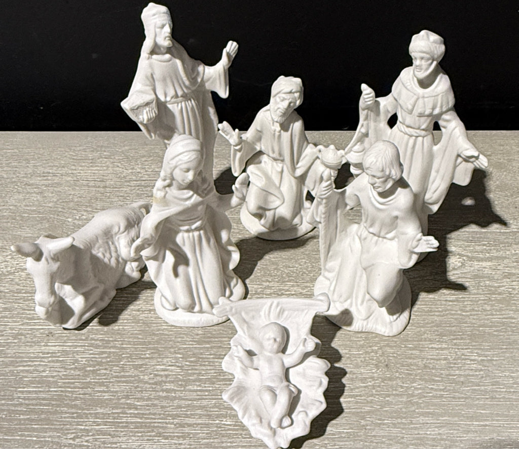 Bisque Nativity, 7 pcs.