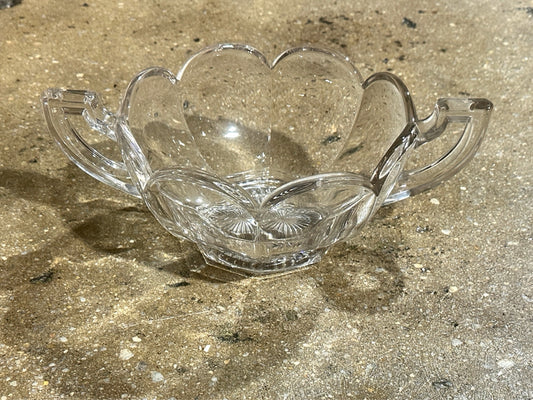 Vintage Chippendale Krys-Tol glass bowl, early 1900s, 12"L x 8"W x 4"H
