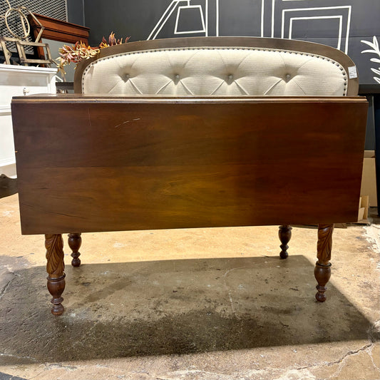 Antique Drop Leaf Table w/Carved Legs, Walnut, 50"L x 42"W x 28"H