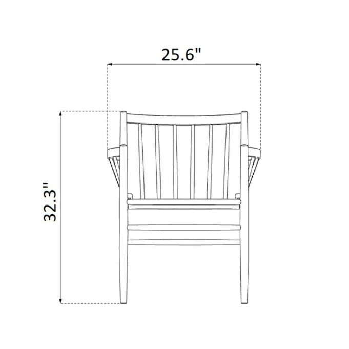 FDB Mobler J81 Dining Chair, Smoked Oak, 25.6"W x 21.1"D x 32.3"H