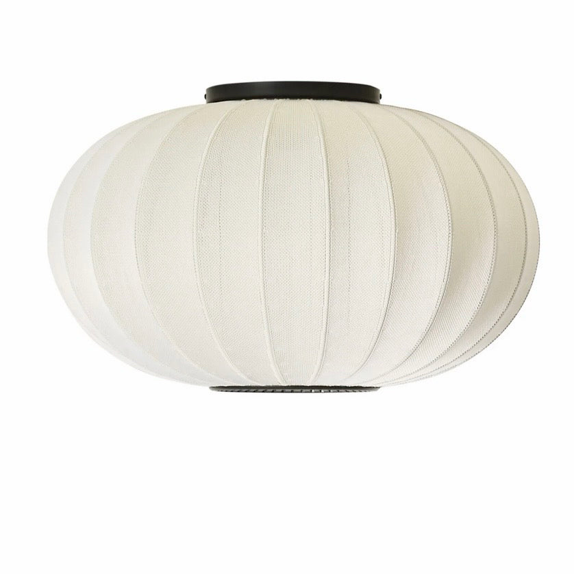 Knit-Wit Oval Wall/Ceiling Light, Pearl White, 22.4"Dia