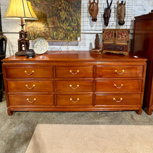 Rosewood 9 Drawer Dresser 72" W x 19" D 31" H