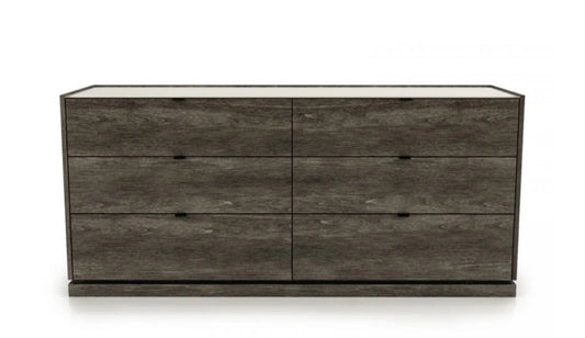 HUPPE Cloe 6 drawer dresser, white lacquer, 66.4"W x 19"D x 30"H