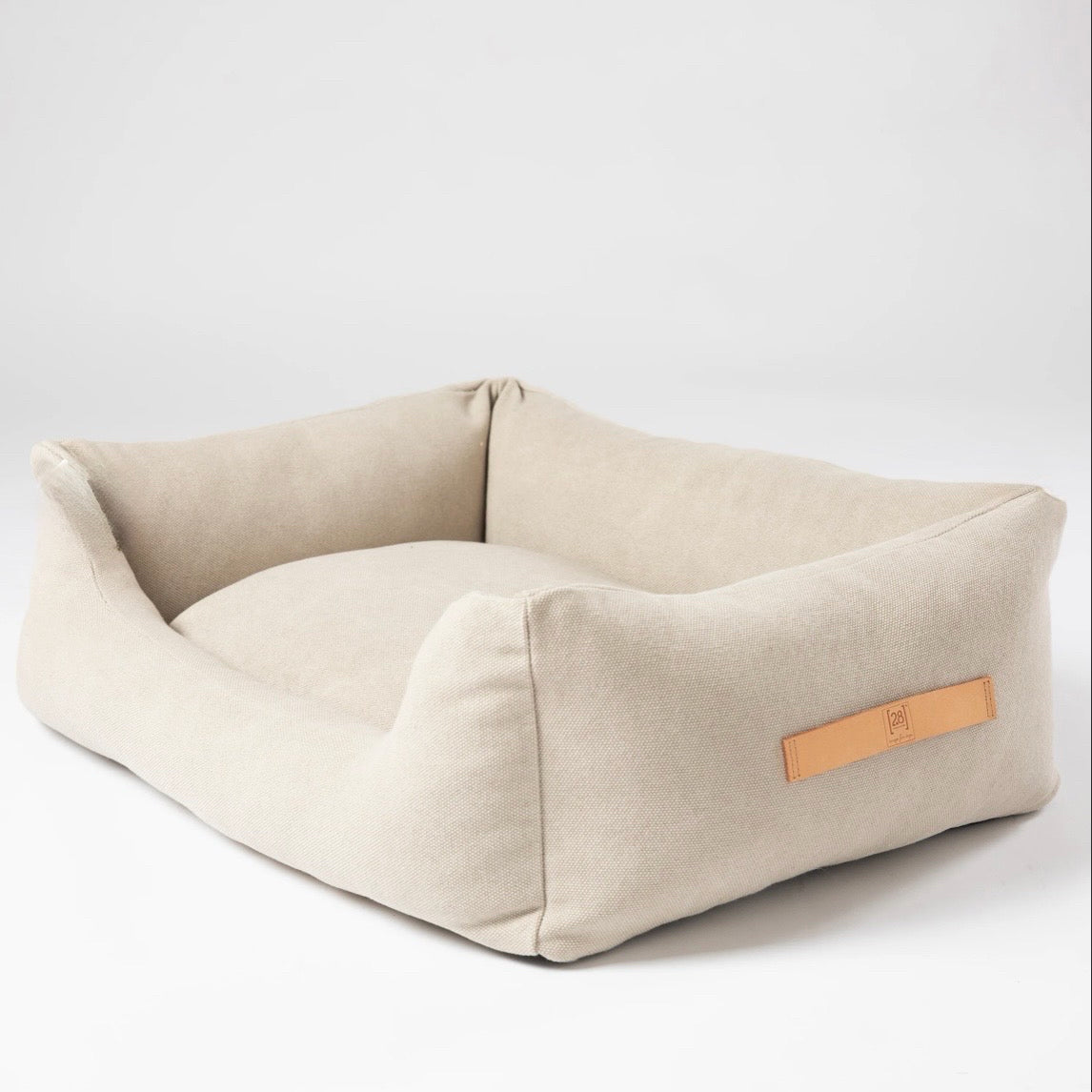 NEW XL Henri Dog Bed, Pebble Organic Cotton, 51.2"W x 39.4"D x 11.8"H