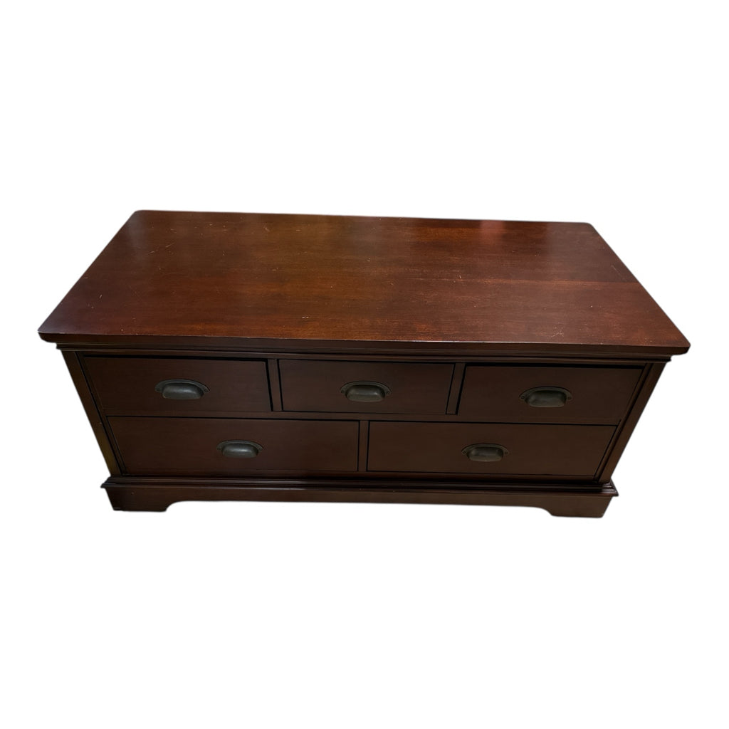 Coffee Table on wheels, storage, 48"W x 25"D x 20"H